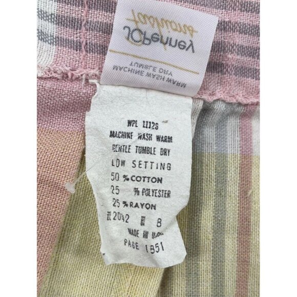 Vtg JC Penney Fashions Women’s Multicolor Straight Pencil Skirt Size 8 Retro - Picture 7 of 10